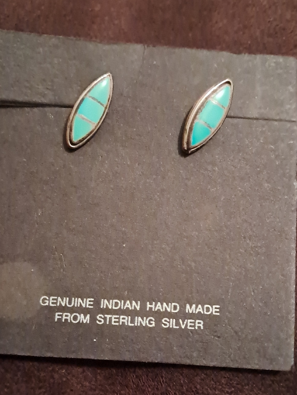 Zuni .925 & Turquoise Stud Earrings
